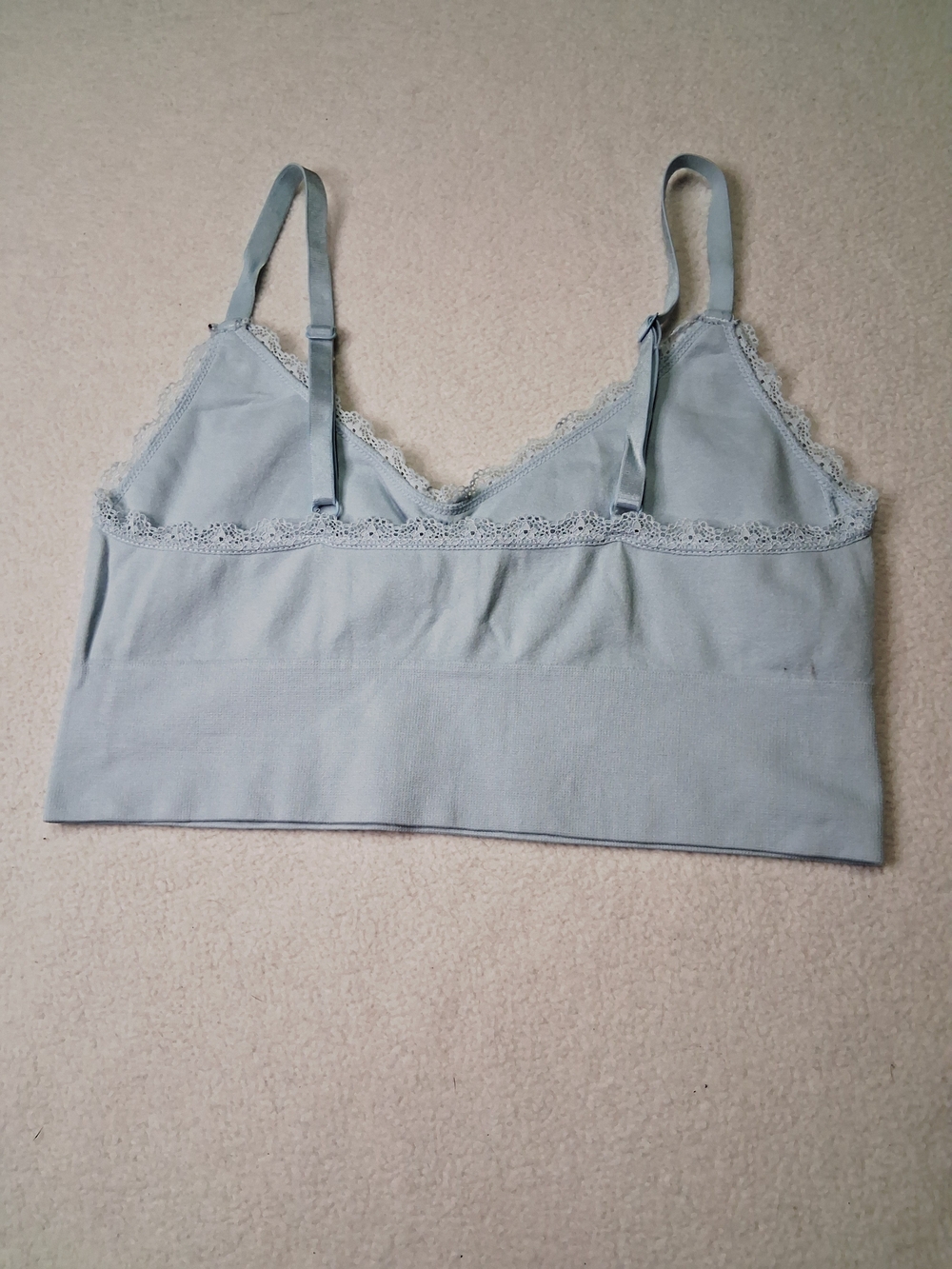 Light Blue Lace-Trim Bralette - Women Intimates - Picture 5 of 6